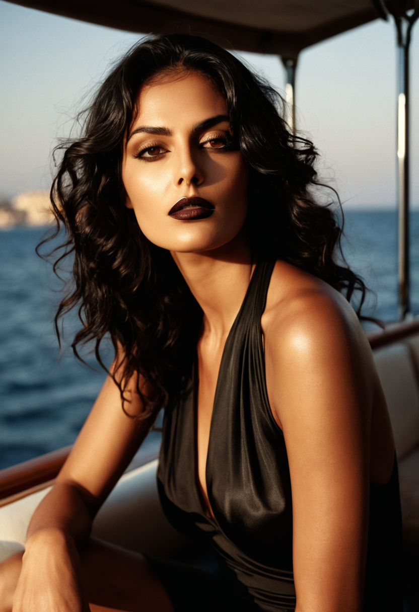 Yacht deck, the quiet hum of afternoon